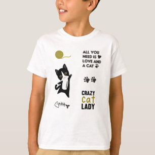 Katze Weiße Katzen Rosa Redewendungen Aufkleber Pa T-Shirt