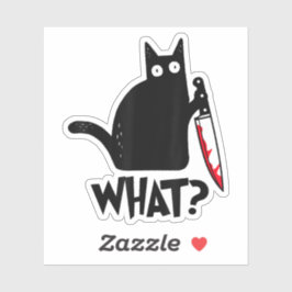 Katze Welches lustige Black Cat Shirt Murderous Ka Aufkleber