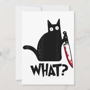 Katze Welches lustige Black Cat Shirt Murderous Ka Einladung