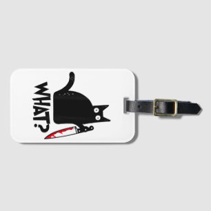 Katze Welches lustige Black Cat Shirt Murderous Ka Gepäckanhänger