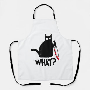 Katze Welches lustige Black Cat Shirt Murderous Ka Schürze