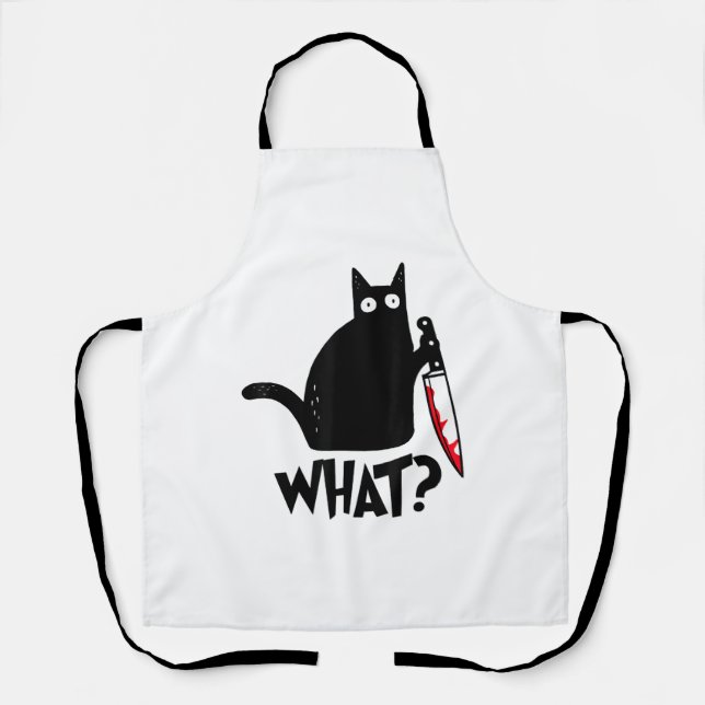 Katze Welches lustige Black Cat Shirt Murderous Ka Schürze (Vorderseite)