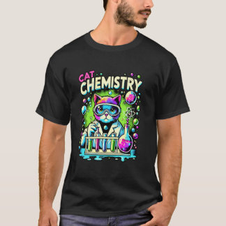 Katze Wissenschaftler Chemie Wissenschaft Student T-Shirt