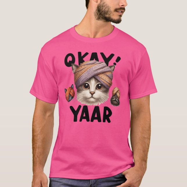Katze Yaar Mädchen T-Shirt (Vorderseite)