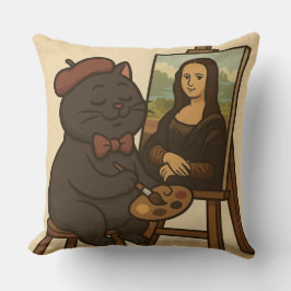 Katze zeichnend Mona Kissen