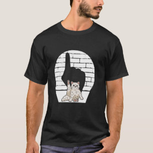 Katze zeigt Mittelfinger Kitty T-Shirt