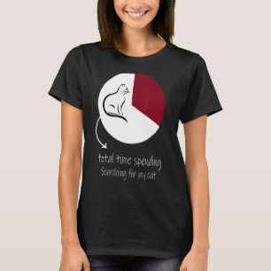 Katze Zeit-Kreisdiagramm Gesamtzeit damit verbrach T-Shirt