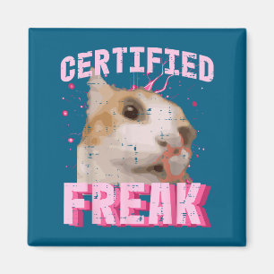 Katze zertifizierter Freak lustiger Spruch Kitten Magnet