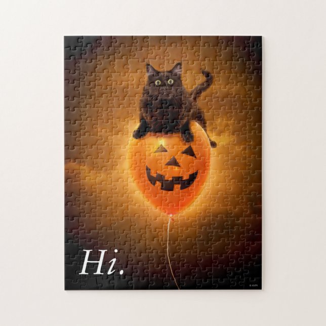 Katze zu Halloween Balloon (Vertikal)