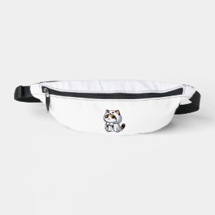 Katze zu Halloween in Ghost-Kostüm Bauchtasche