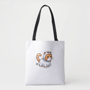 Katze zu Halloween in Ghost-Kostüm Tasche