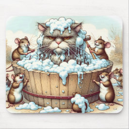 Katze zum Baden Mousepad