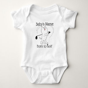 Katze, zum Golfen geboren Baby Strampler