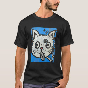 Katze Zunge raus lustige Katze T-Shirt