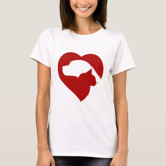 Katze zur Rettung von Haustieren und Hunde Rotes H T-Shirt