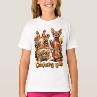 Katze Zwei Divas, ein Blick Lustige Katzen Haustie T-Shirt