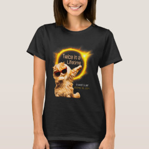 Katze zweimal im Lifetime Solar Eclipse April 04.0 T-Shirt