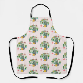 Katze zwischen Pflanze Funny Schürze