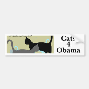 Katzen4 Obama-Autoaufkleber Autoaufkleber