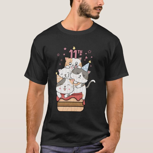 Katzen 11Besitzer von Haustieren T-Shirt (Vorderseite)