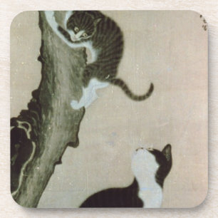 Katzen, 17. Jahrhundert (Tinte auf Seide) Untersetzer