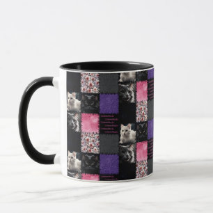 Katzen-a-Tonic Patchwork Cat-Tasse Tasse