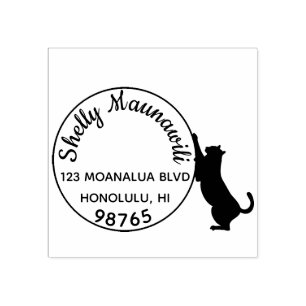 Katzen-Adressen-Briefmarke, welche die Katze Gummistempel