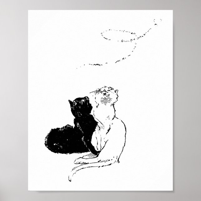 Katzen, Alexandre Steinlen Poster (Vorne)