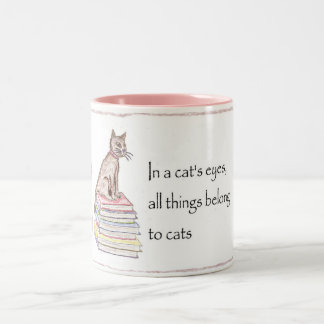 Katzen - alle Sachen gehören Zweifarbige Tasse