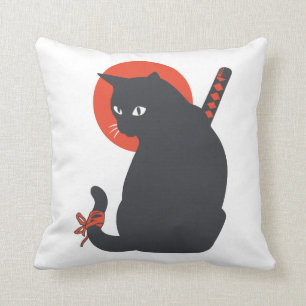 Katzen als Krieger Samurai - Wählen Sie die Hinte Kissen
