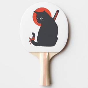 Katzen als Krieger Samurai - Wählen Sie die Hinte Tischtennis Schläger