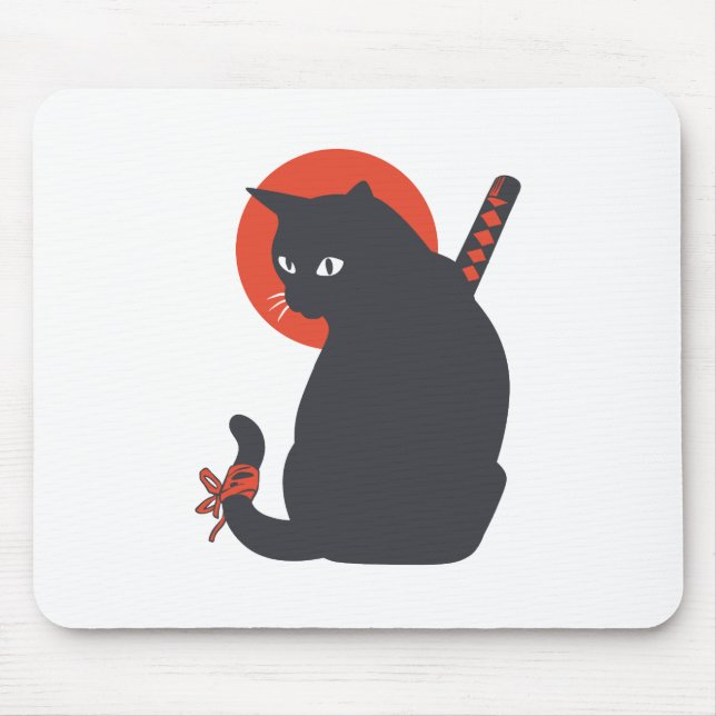 Katzen als Krieger Samurai - Wählen Sie die Hinter Mousepad (Vorne)
