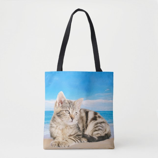 Katzen am Strand von Tropical Island Tasche (Vorderseite)
