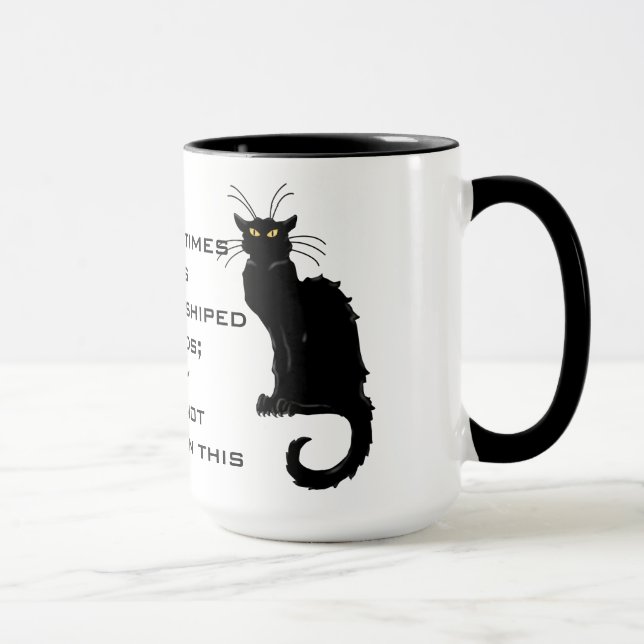 Katzen angebetet als Götter; Sie haben nicht Tasse (Rechts)
