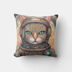 Katzen-Astronaut komplex detaillierte Anime-Kunst  Kissen