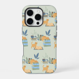 Katzen auf Büchern iPhone 16 Pro Hülle