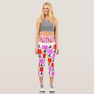 Katzen auf dem Fahrrad Katz sportliche Radfahrer S Capri Leggings