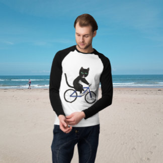 Katzen auf dem Fahrrad Katzensportler T-Shirt