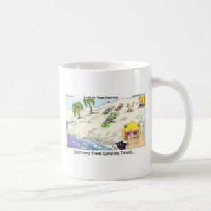 Katzen auf der Insel Catalina Funny Gifts Karten u Kaffeetasse