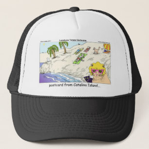 Katzen auf der Insel Catalina Funny Gifts Karten u Truckerkappe