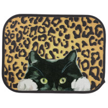 Katzen auf Leopardendruckgrund
