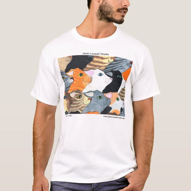 Katzen auf Parade-Shirt T-Shirt (Vorderseite)
