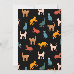 Katzen auf schwarz einladung