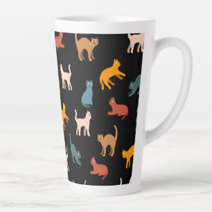 Katzen auf schwarz milchtasse