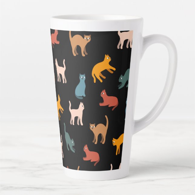 Katzen auf schwarz milchtasse (Rechts)