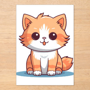 Katzen-Aufkleber aus Vinyl Ästhetischer Aufklebe Acryleinladungen