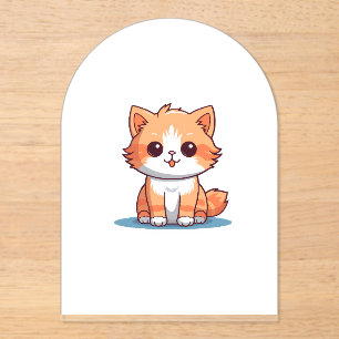 Katzen-Aufkleber aus Vinyl Ästhetischer Aufklebe Acryleinladungen