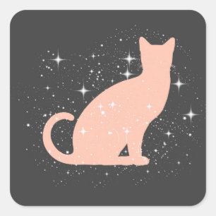 Katzen-Aufkleber - kundengerecht Quadratischer Aufkleber