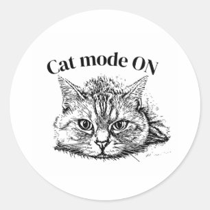 Katzen-Aufkleber Runder Aufkleber