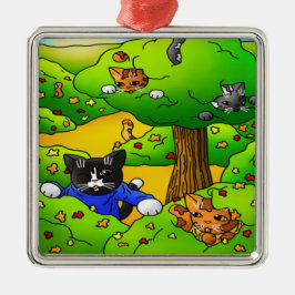 Katzen ausblenden ornament aus metall